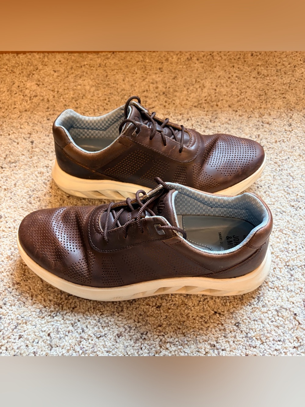Johnston & Murphy Reactivate U-Throat in Cognac Brown Sz 10.5 Med - Picture 7 of 9